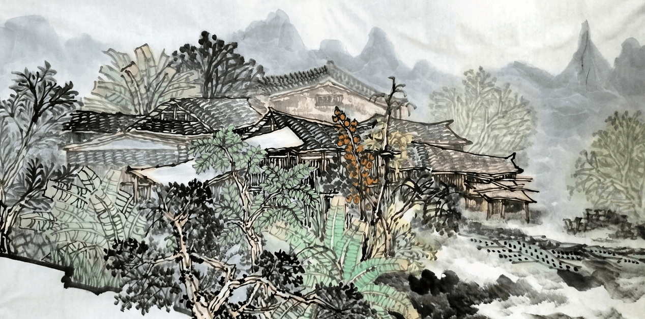 中国当代杰出画家秦博作品赏析_山水画_笔墨_影响