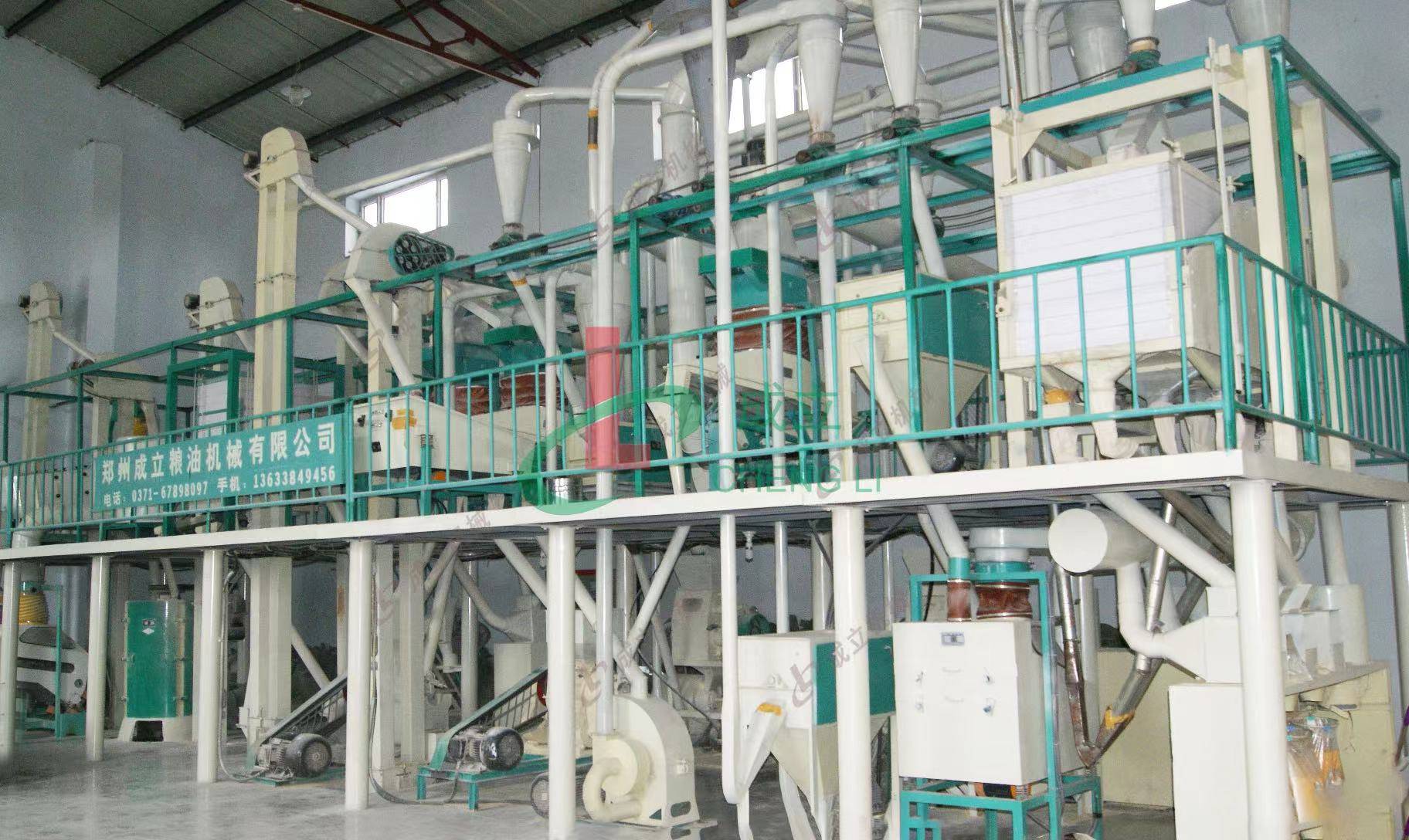 落地式成套苞谷磨面机设备,玉米面综合加工智能化设备_行业_发展_市场