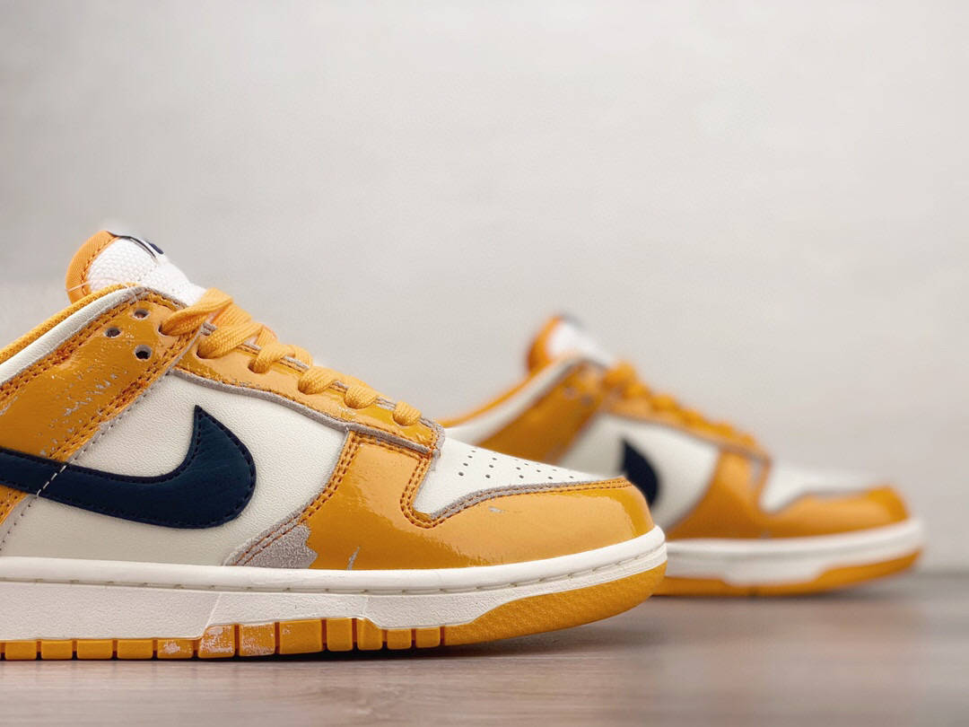 耐克nike dunk low wear and tear 橙白剐蹭复古低帮运动鞋_橙色_白色