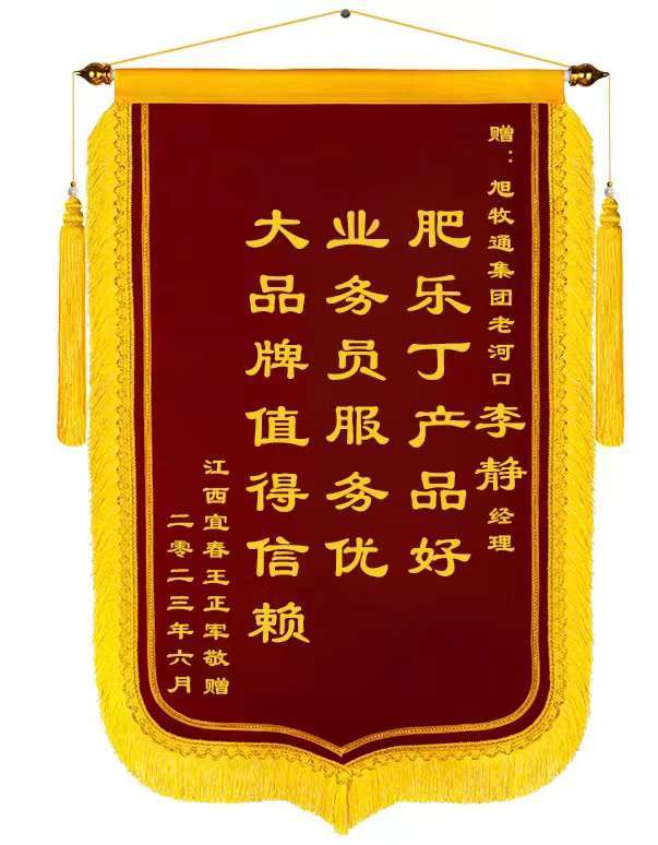 红红锦旗喜从天降,是对产品,品牌与服务的认可