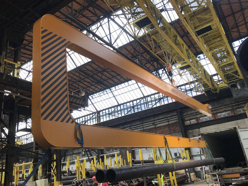 兴胜集装箱c型装箱吊具,集装箱钢卷装卸c型吊具 是加长型c型吊钩用于