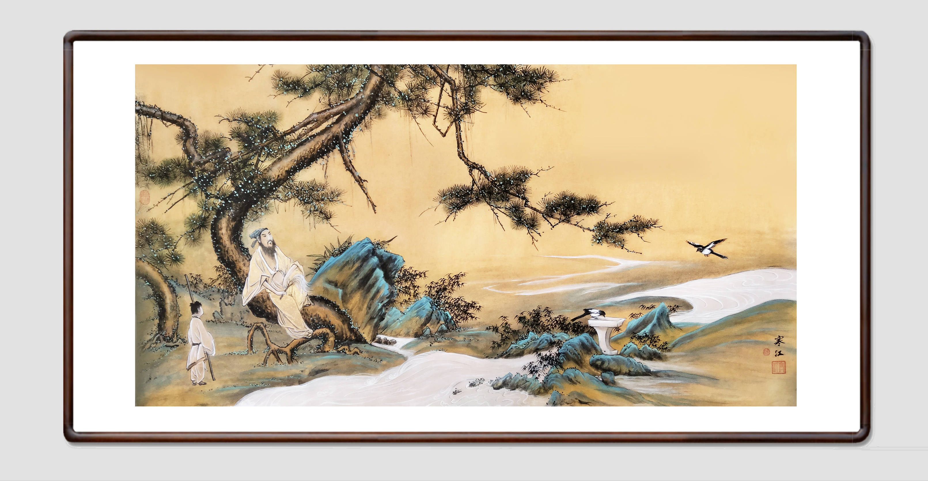 界画寒江---2023年画集(四)_初起_王羲之_主人