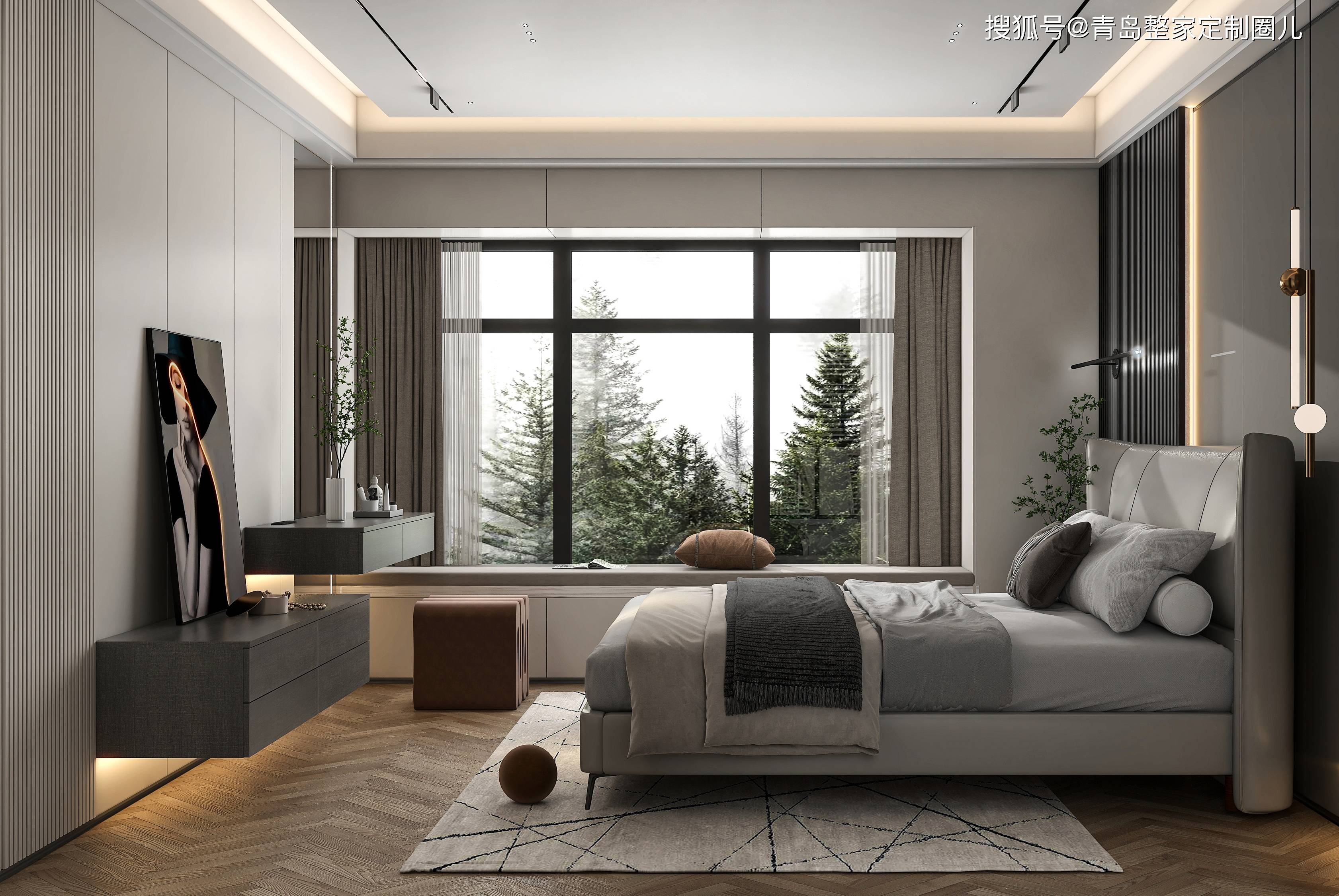 120平的毛坯房全屋整家定制配色采用丹宁灰 曼尼灰 装修效果真的好有