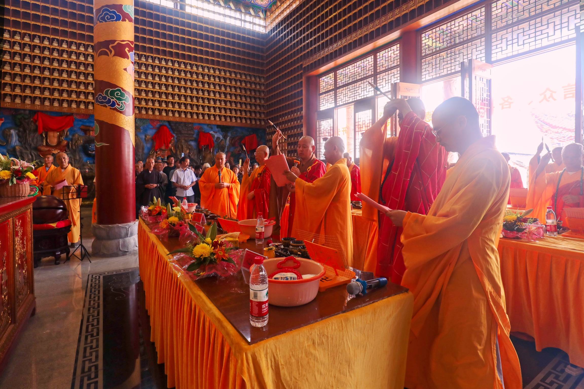 梅溪寺大雄宝殿全堂佛像开光庆典圆满完成!_宜秀区_法会_诸佛