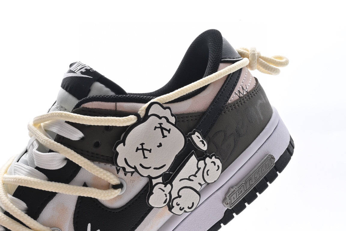 耐克布偶熊玩偶 nike sb dunk low green beige 绑绳解构低帮运动板鞋