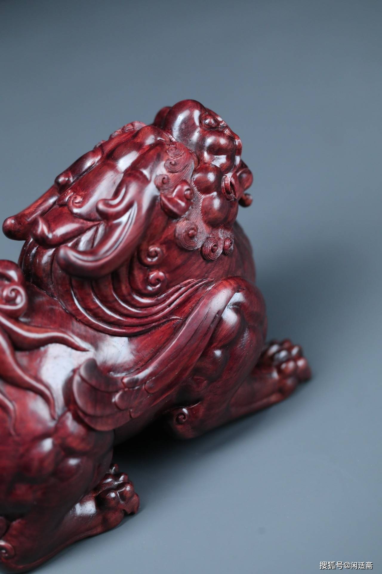 凝瑞祥和,海南黄花梨,汉代貔貅_紫檀_整体_名家