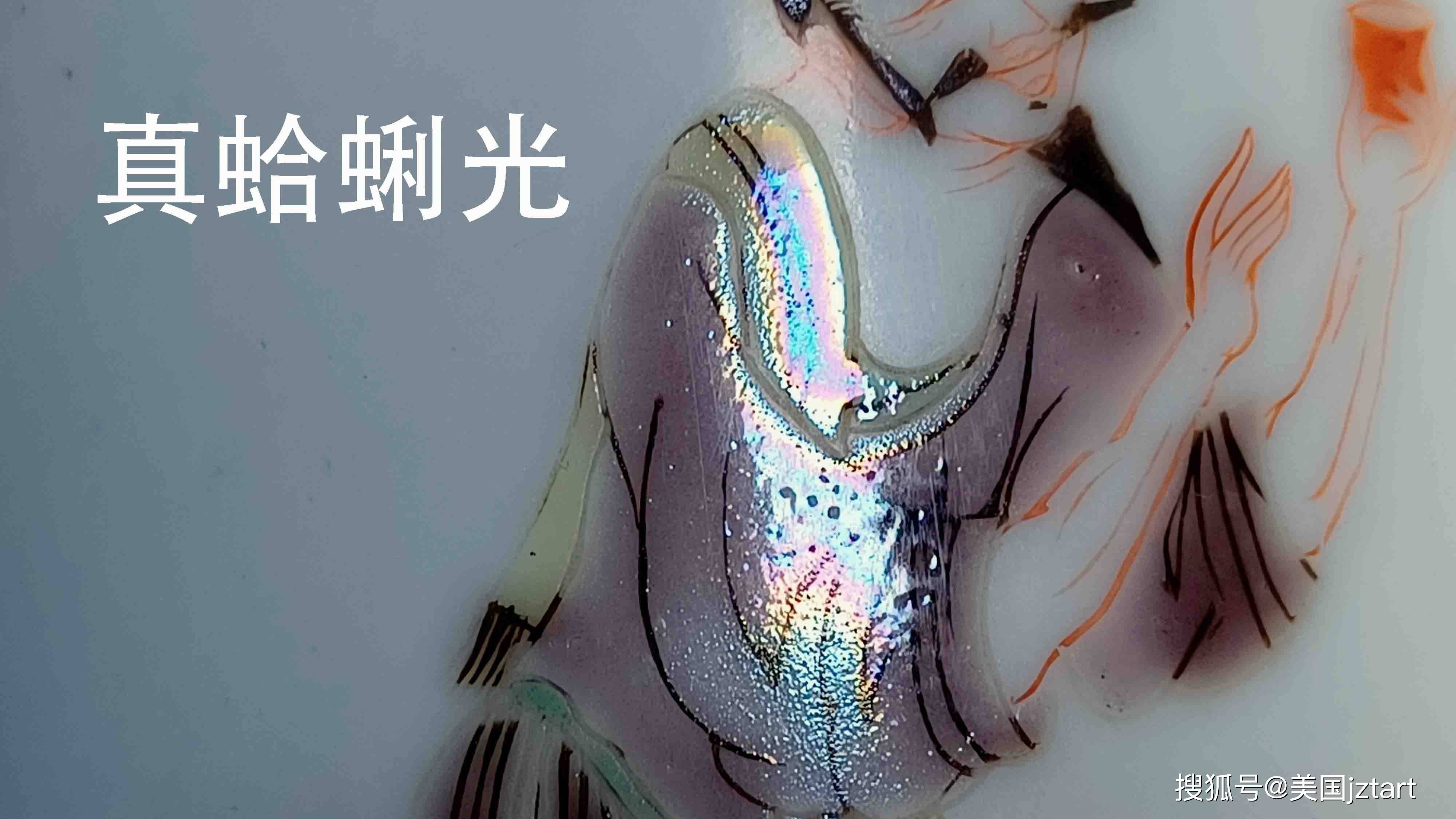如何辨认瓷器上的真伪蛤蜊光_光圈_显得_图文