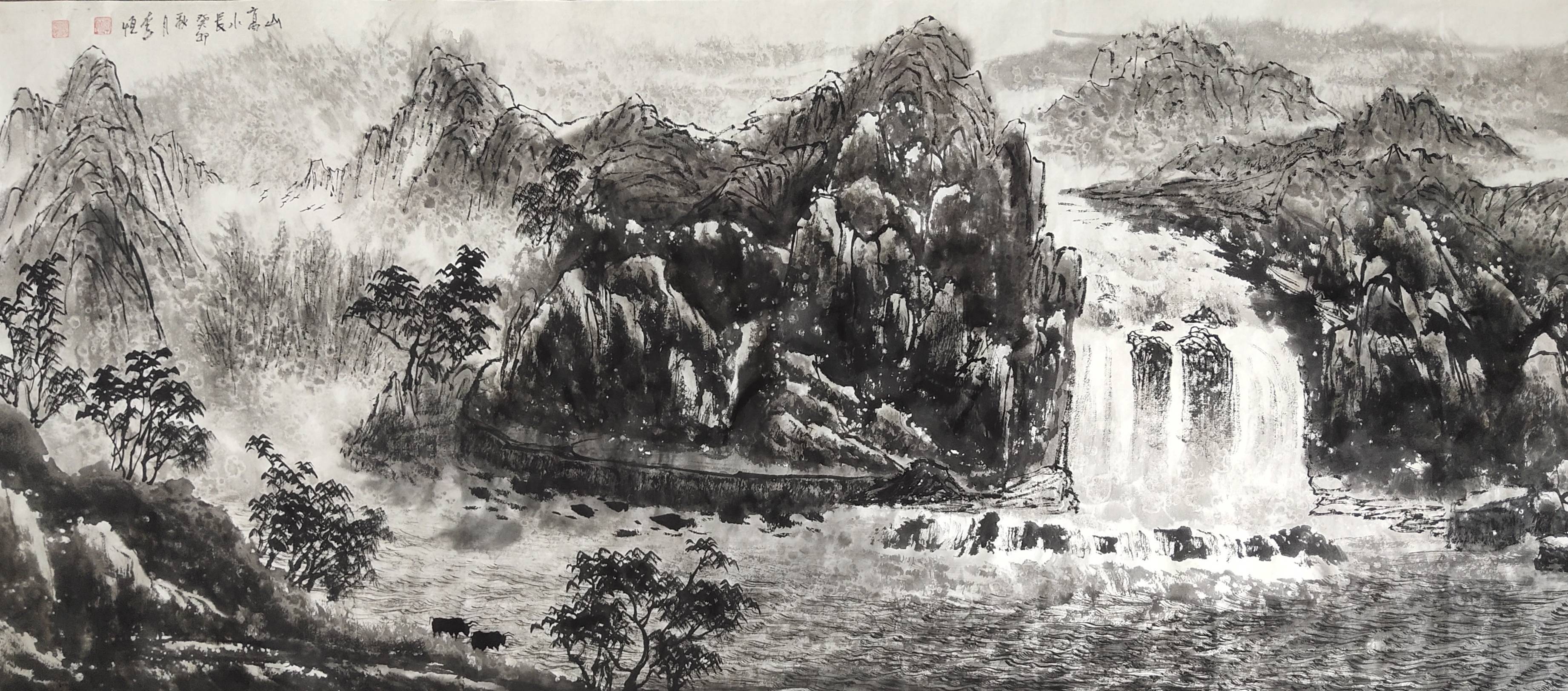 cctv中国书画艺术培训基地——李恒作品赏析_一带_文化_民建