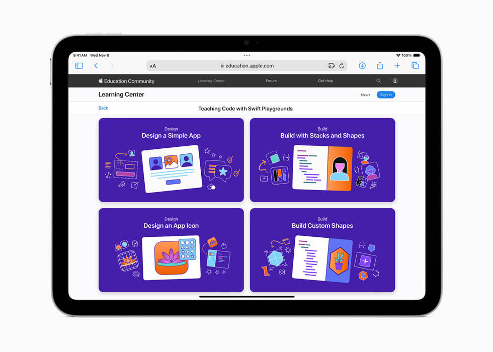 《Apple推出全新“人人能编程”资源，支持教育工作者为学生介绍app设计开发知识》