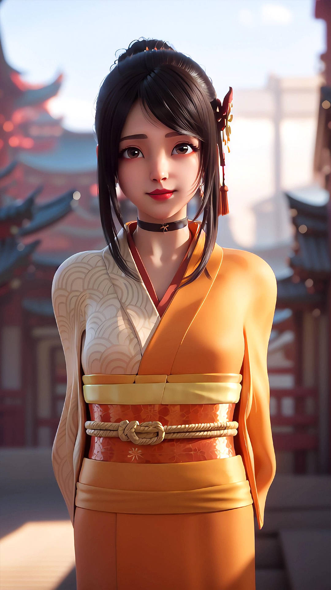 《王者荣耀》阿通AI手机壁纸:宫本武藏的心爱之人_女神_高清