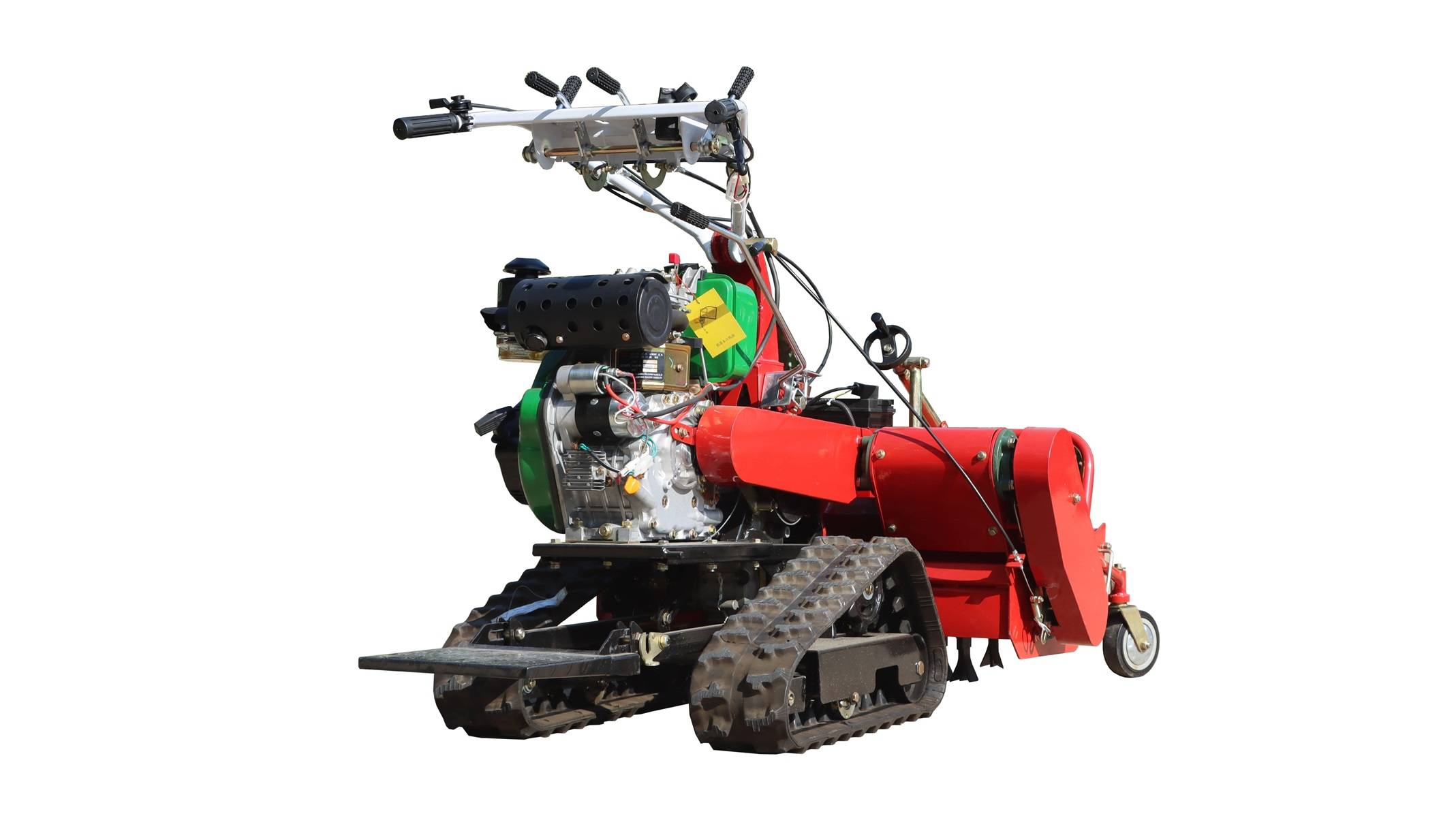 三角履带果园留茬割草机打草机具体有什么作用呢?_杂草_果树_成本