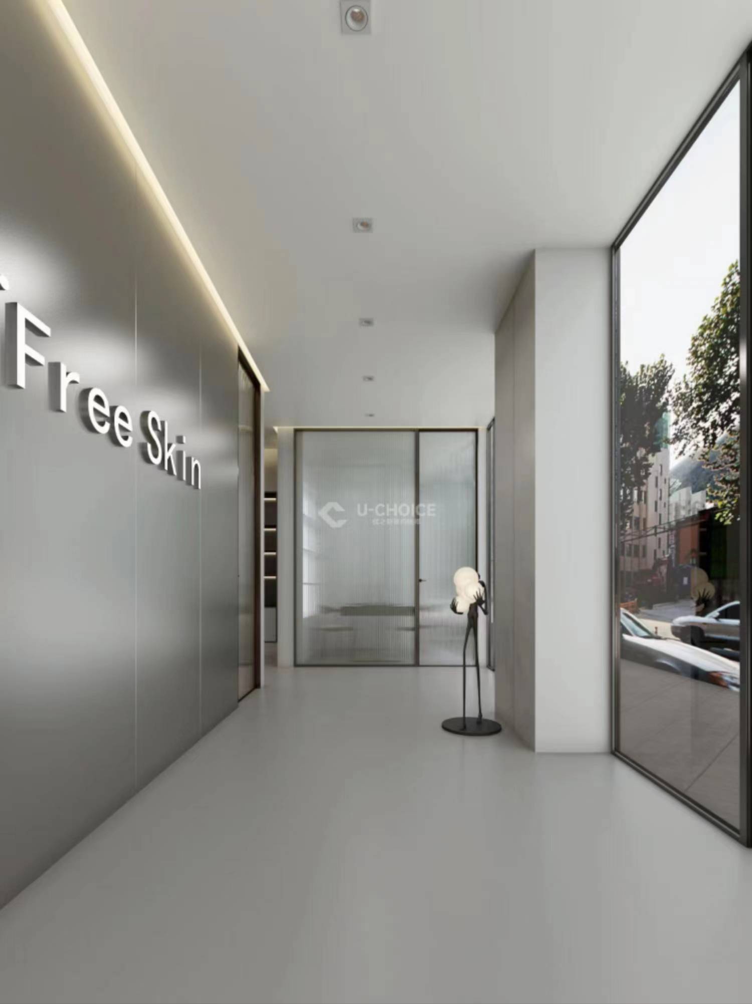 苹果砂不锈钢蜂窝板,打造国产护肤品牌的门店新风尚_消费者_店铺_的