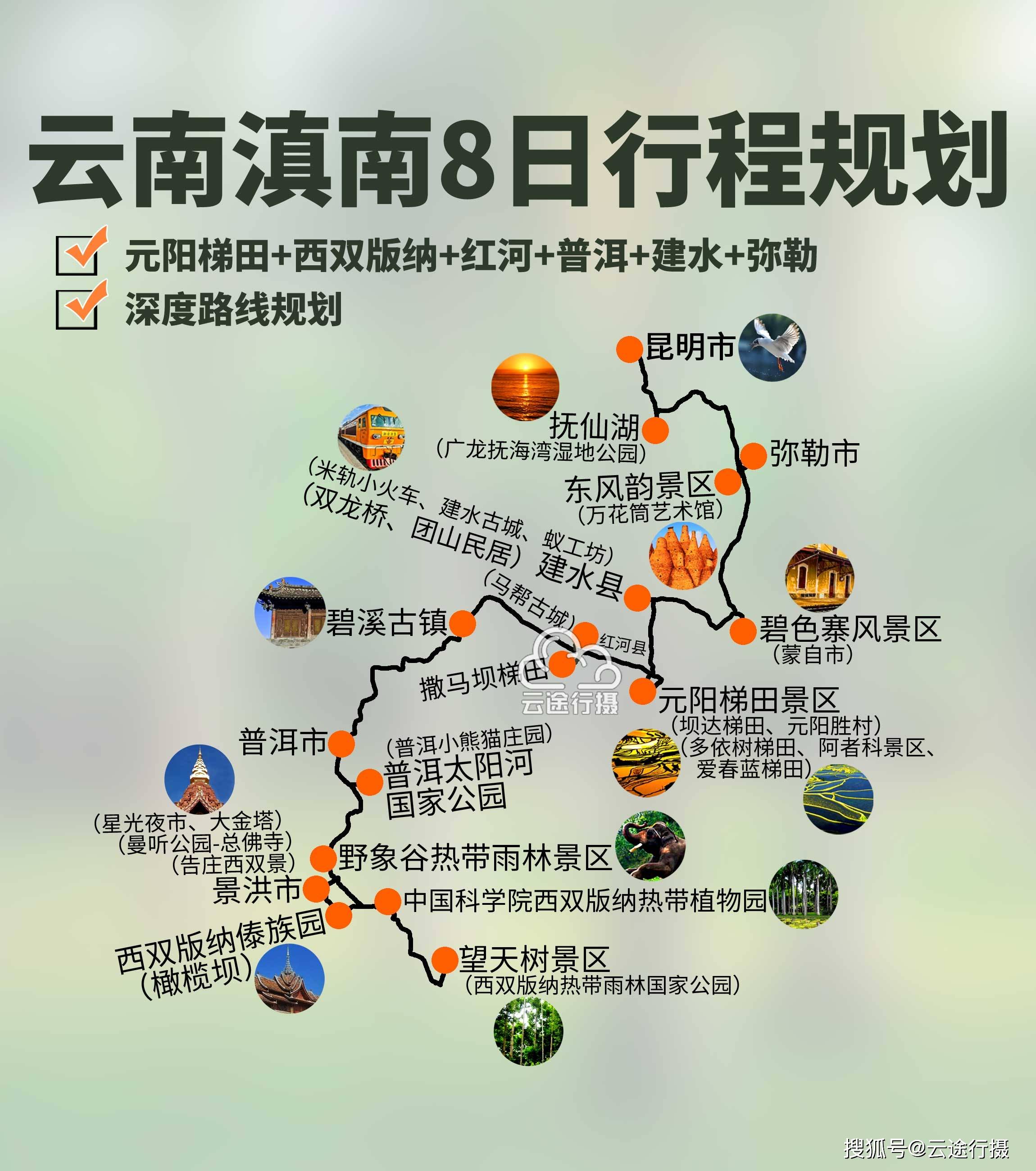 元阳梯田旅游线路图图片