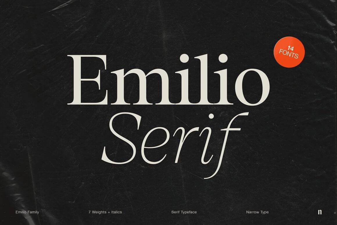 emilio现代衬线英文字体完整版