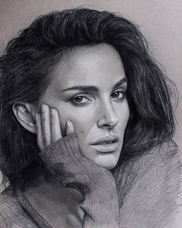 美国艺术家贾斯汀马斯素描作品欣赏_人物