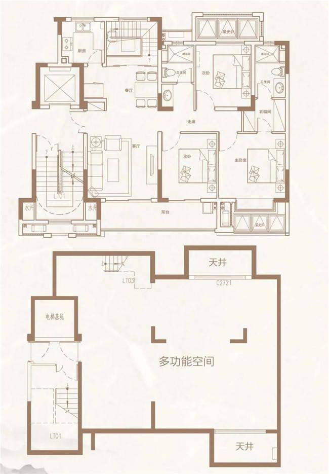 117平米 3房2厅2卫6969具体户型图如下:6969中建烟岚府的样板