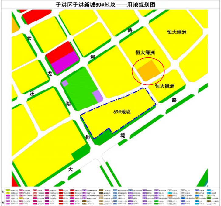 《于洪区于洪新城69#地块商业比调整方案批前公告》显示,该地块为教育