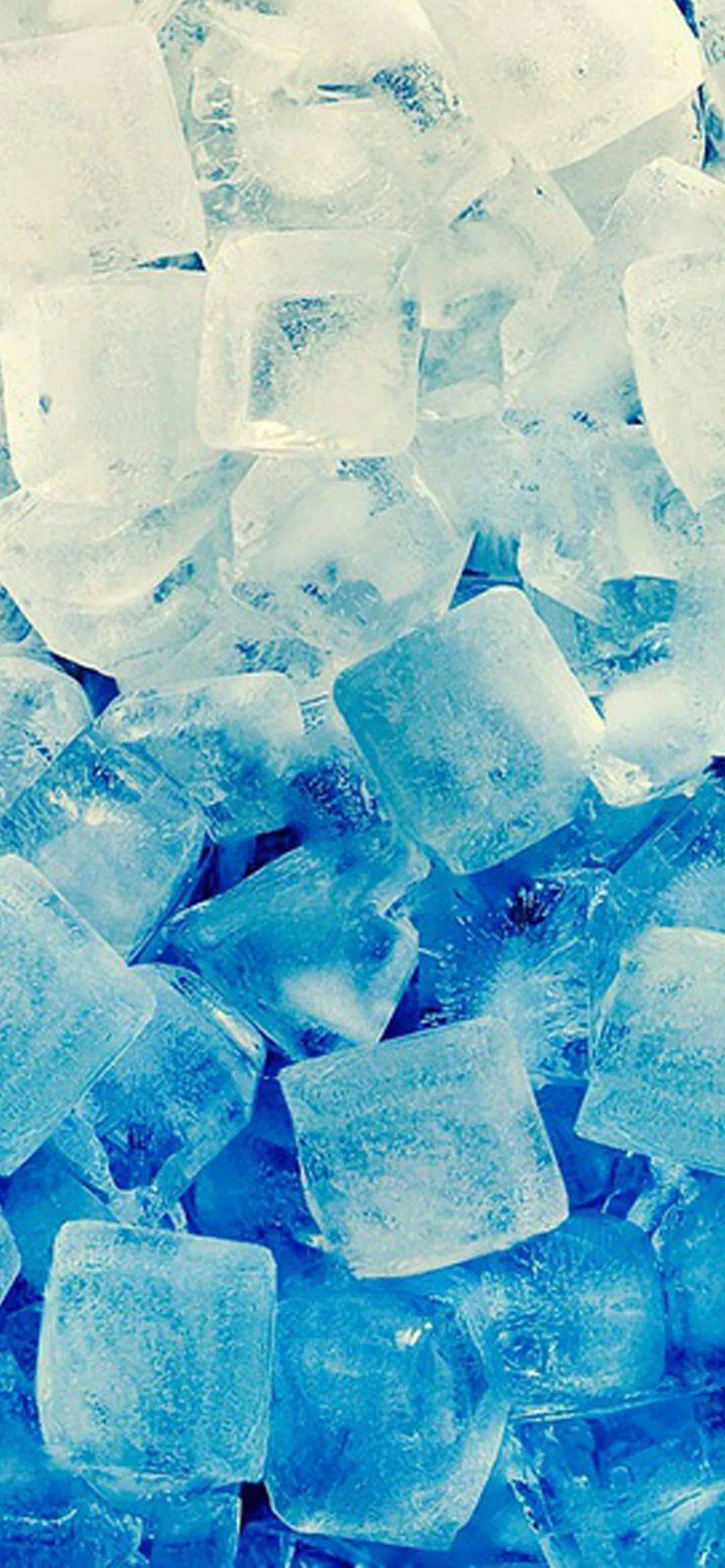 夏季清爽壁纸全面屏手机壁纸锁屏冰爽冰块壁纸