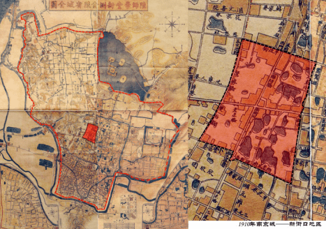 1910 年南京城—新街口地区地图