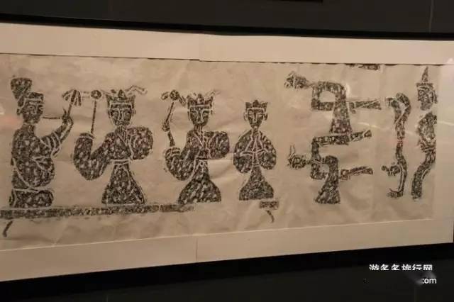 汉代泗水捞鼎画像砖拓片,原件于河南新野县樊集乡吊窑出土,南阳市文物