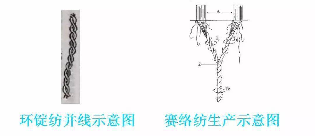 环锭纺是在细纱机上纺制而得到,而单纱纺纱的捻向都是z捻,二根单纱并