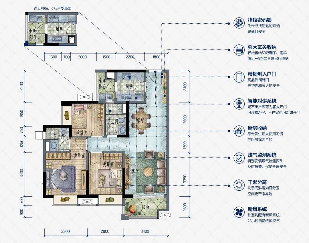 保利锦城98㎡三房明星户型震撼回归