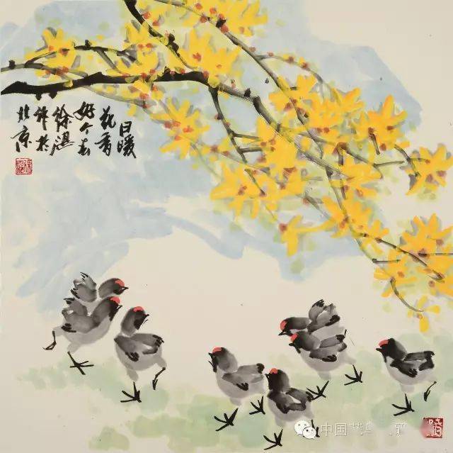 跟徐湛老师学写意花鸟画,凌霄花,牵牛花的画法