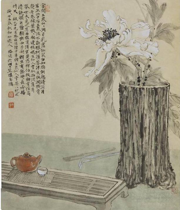 中国画帅气的青年画家郑路迅作品之熟宣小写意