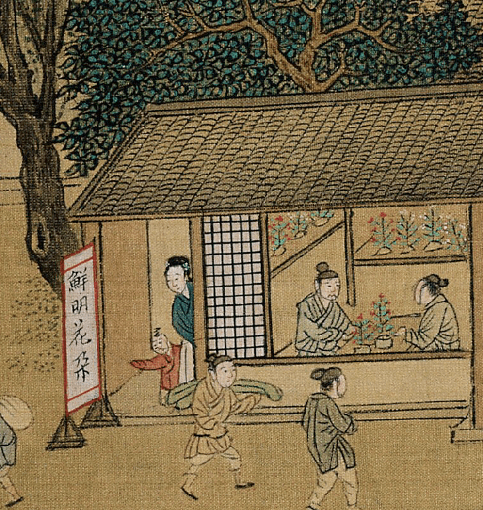 把这些古画放大后,竟然找到了摆摊的灵感_古代人