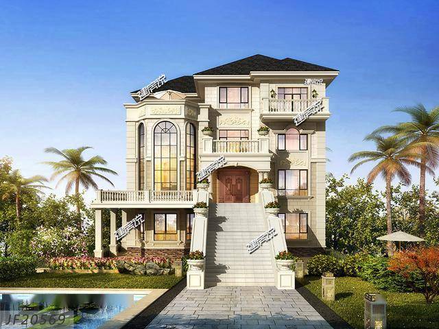 有钱人都盖的四层别墅这哪里是别墅简直是城堡