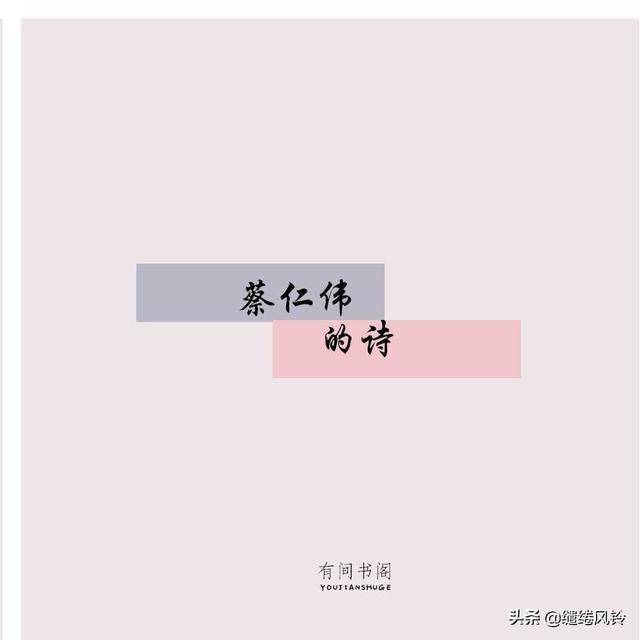 蔡仁伟的八首小诗短小精悍富于哲理和趣味耐人深思