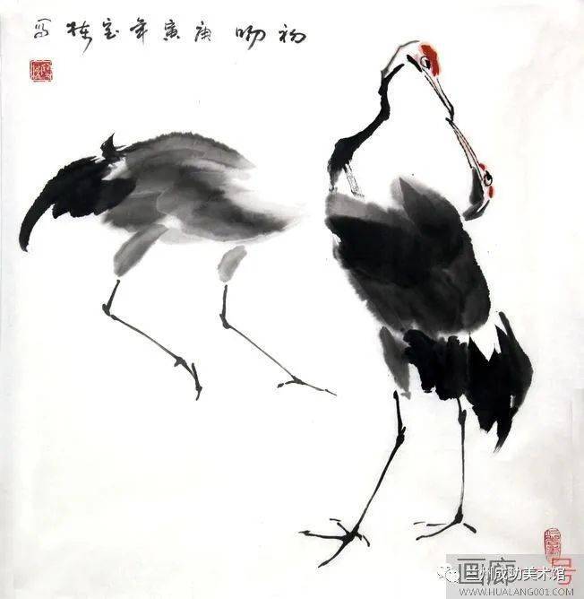 诗画天下晴空一鹤排云上便引诗情到碧霄