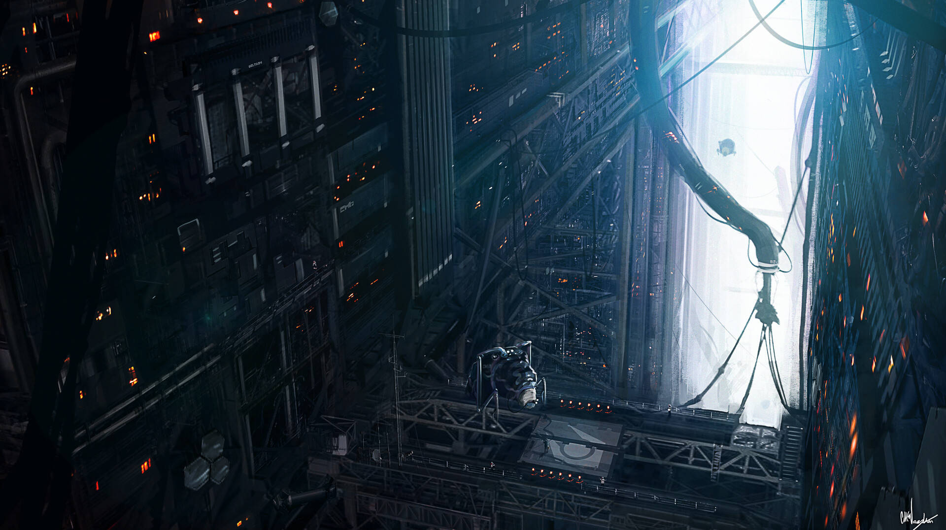 很棒的一组科幻题材场景插画欣赏!画面宏伟想象力丰富的大作