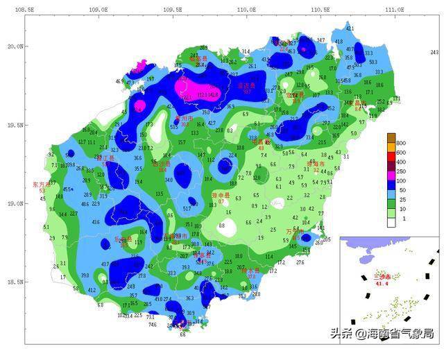 自動站雨量)圖 2020年6月14日20時海南島氣象乾旱等級分佈返回搜狐