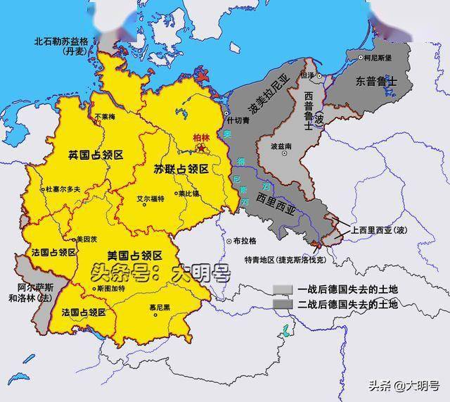 德国16个联邦州地图图片
