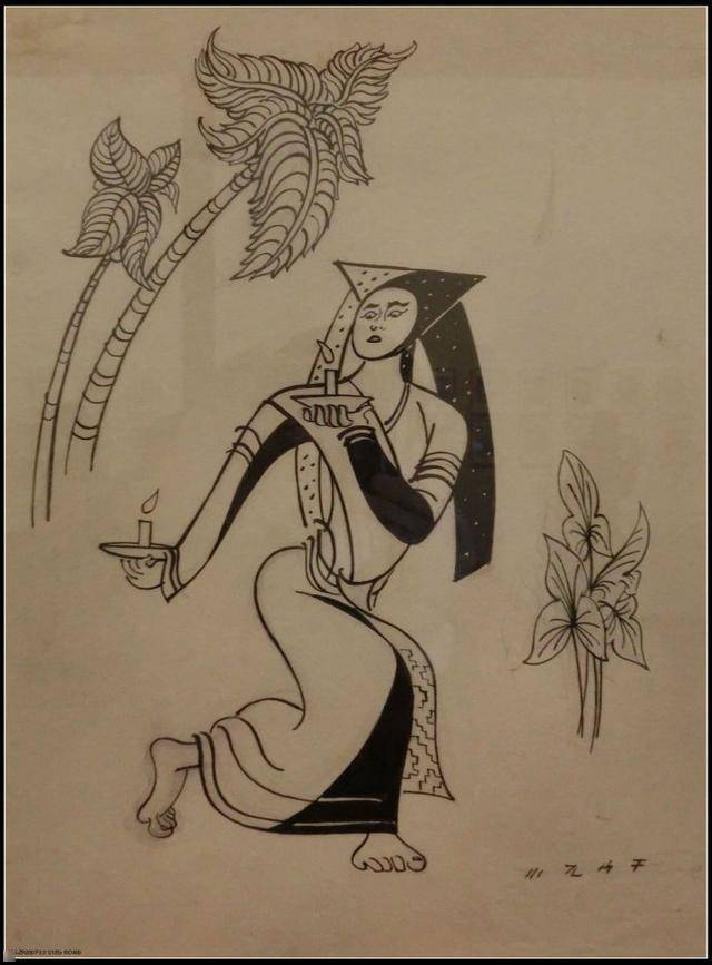 工美大师张光宇戏剧舞蹈插图原稿欣赏