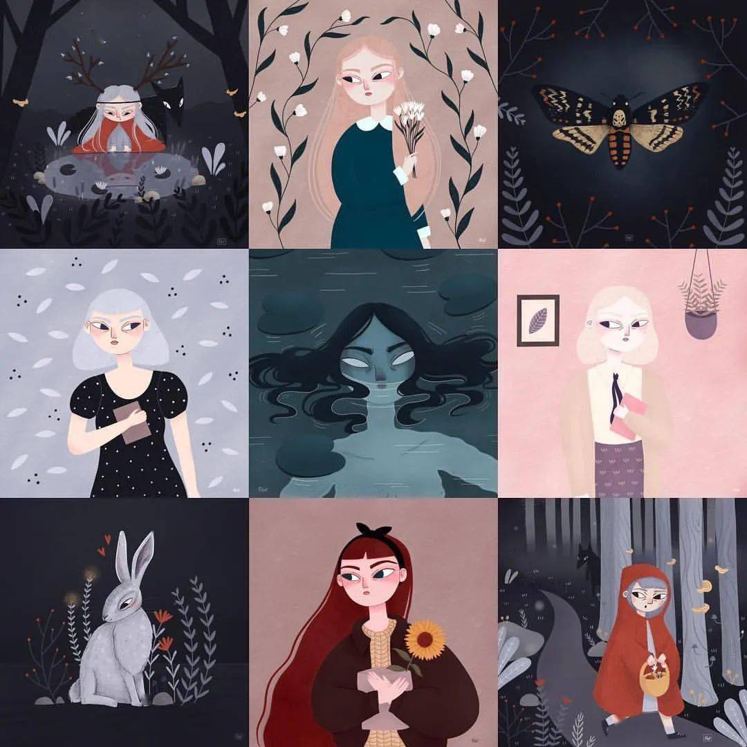 荞头插画&分享——第189期(西班牙巴塞罗那插画师rachel winkle)