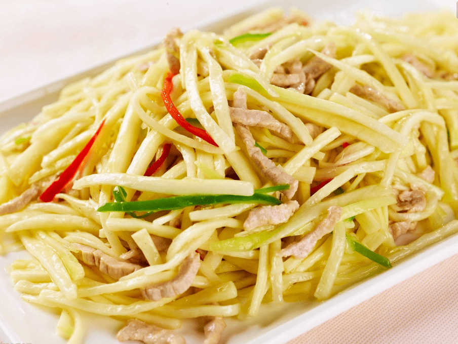 2020年春期学生食堂第20周菜谱_肉丝