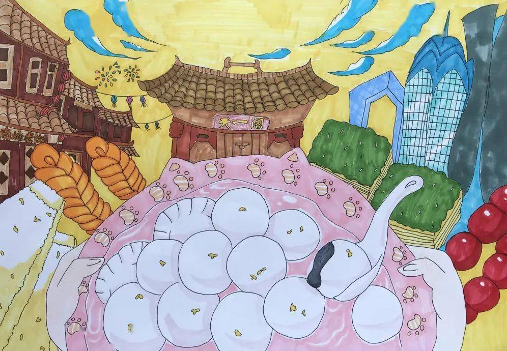 《宁波美食》103 张馨瑞 《奉化摇蚶》602 黄薏珊 《宁波汤圆》爱宁波