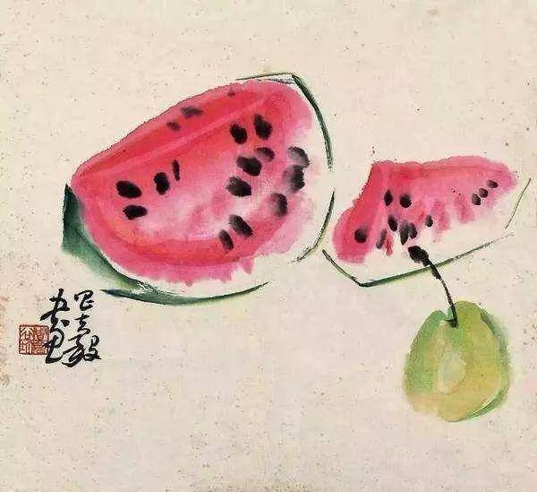 夏天赏国画里的西瓜真解暑