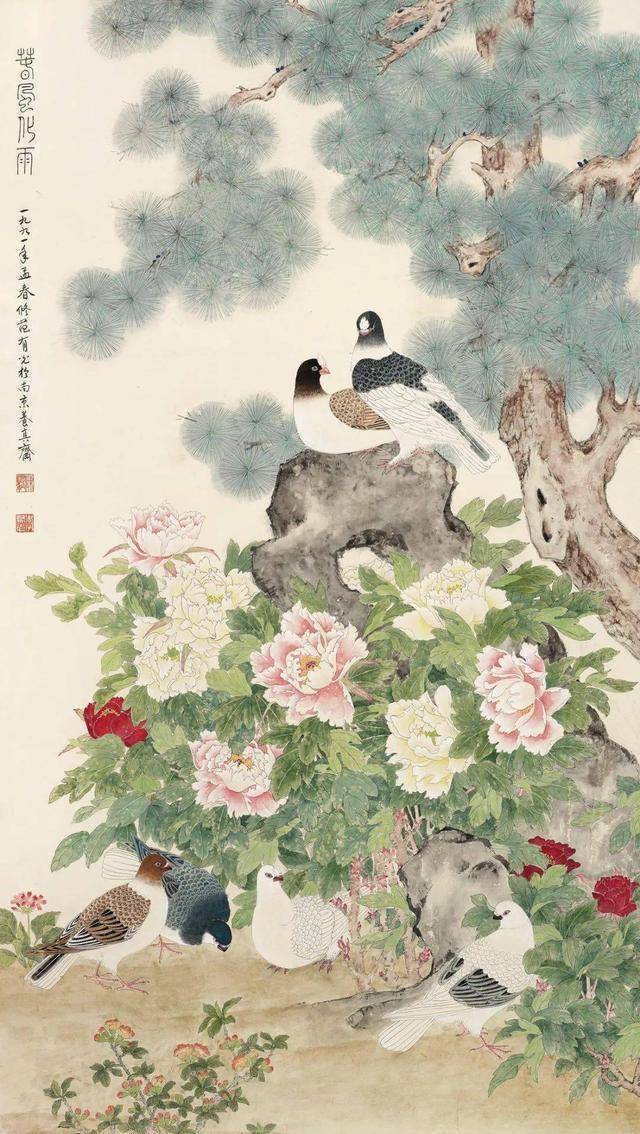 著名工笔美术家陈修范花鸟画