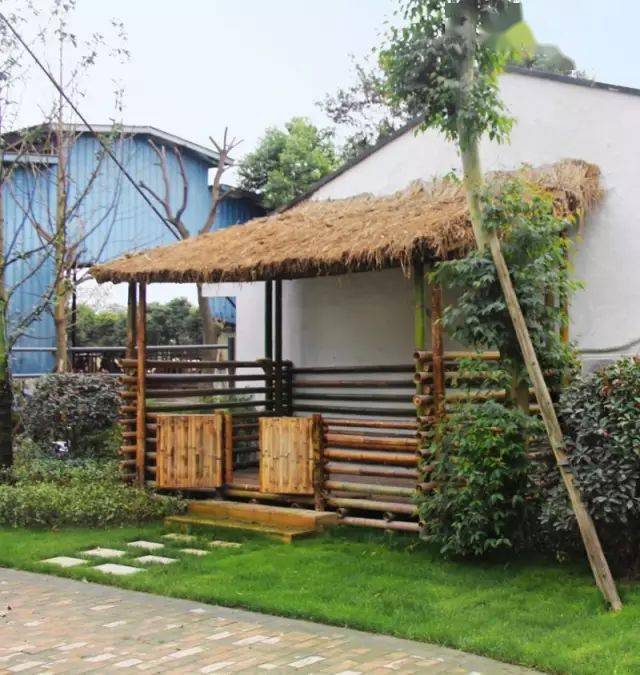 竹架棚房子图片