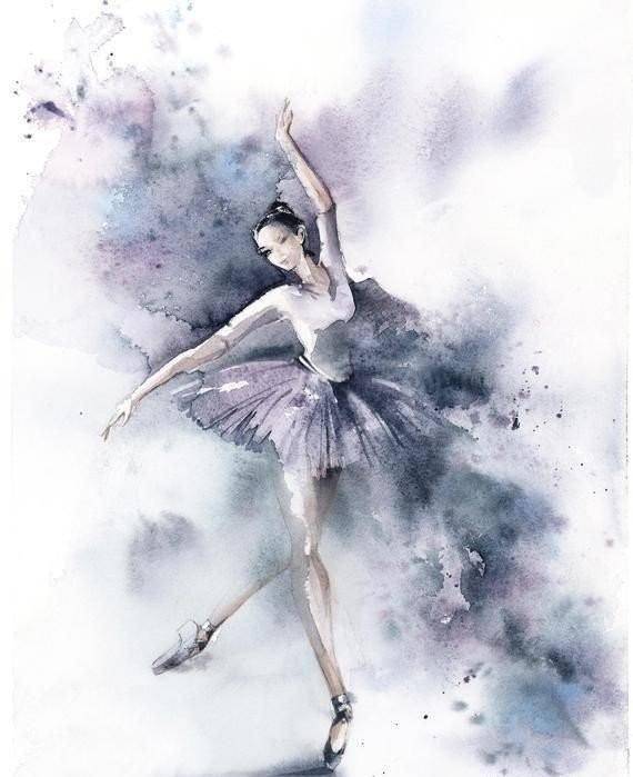 水彩中的芭蕾67676767太美了