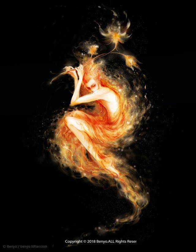 8年插画师神话般的幻境世界有只凤凰在这里涅盘