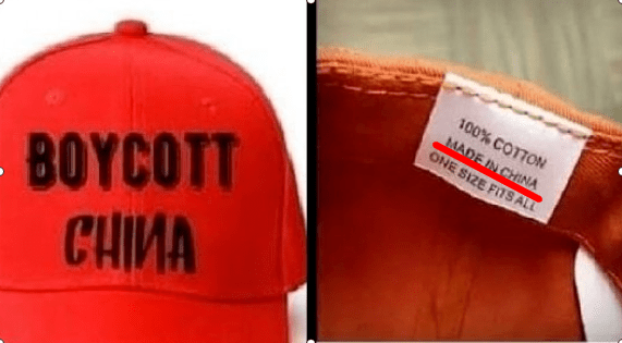 部分中国商品可能会受到影响,一些聪明的企业已经开始用"made in prc"