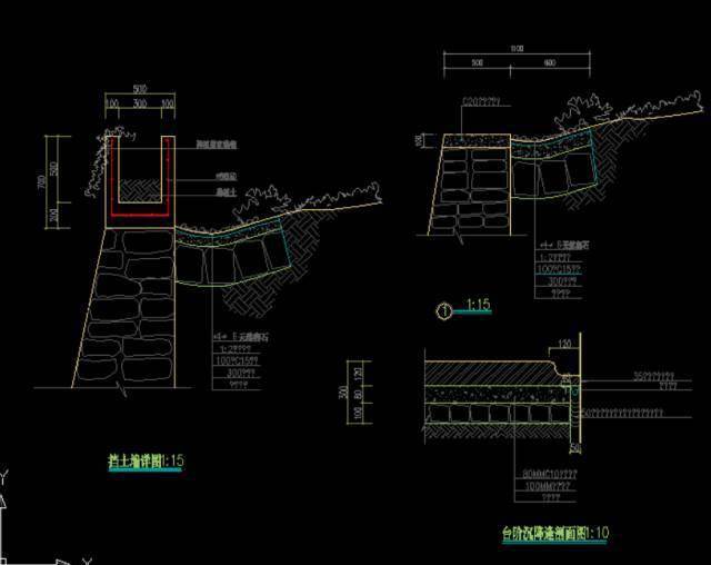 cad圖紙公園景觀施工圖設計種植總平面圖種植大樣圖道路大樣圖坐凳