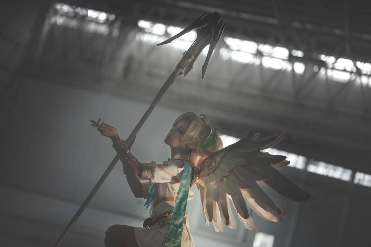 守望先锋 天使 胜利女神 cosplay_Mercy
