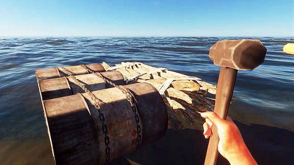 荒岛求生造船做木筏船拼在一起的方法