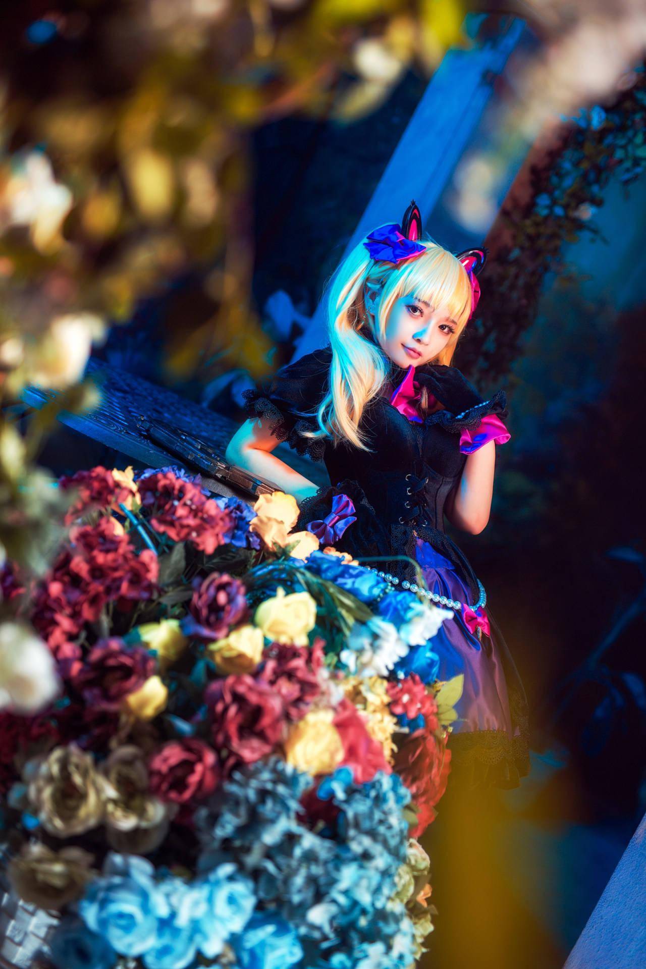 守望先锋cosplay d.va 双马尾猫耳娘来了