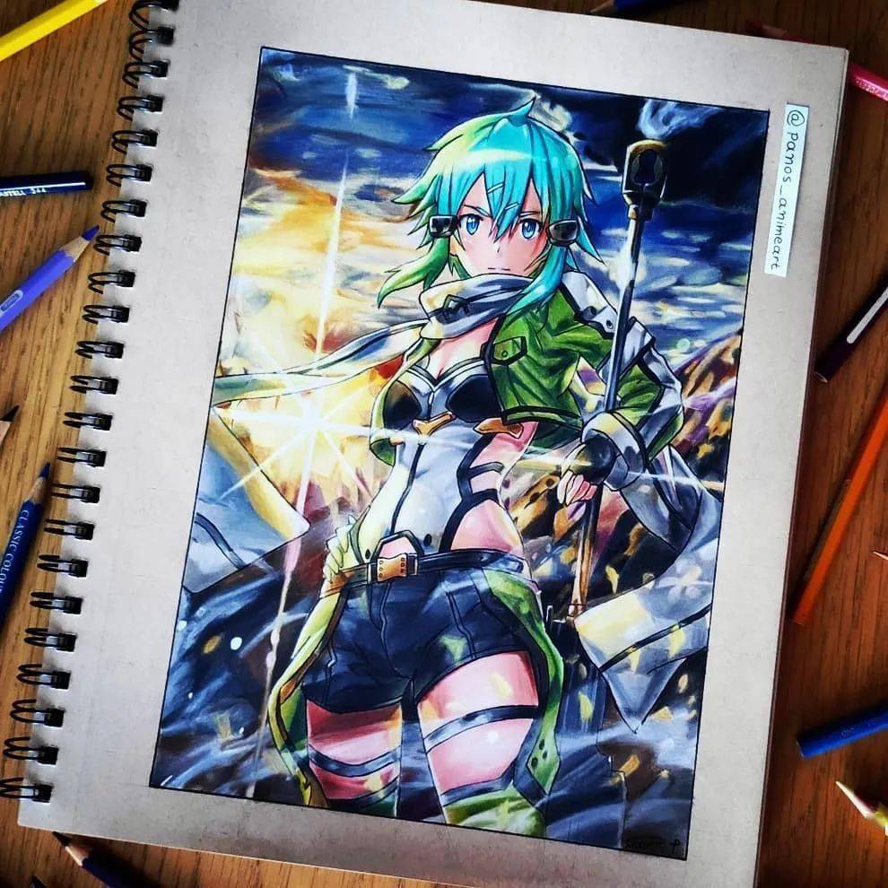 原来彩铅画动漫人物这么好看爱了爱了